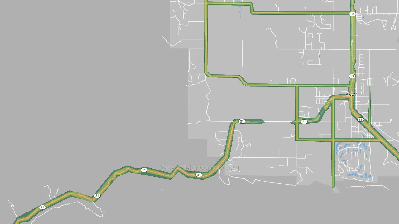 Vernon, ID Map of Noise Levels in Vernon