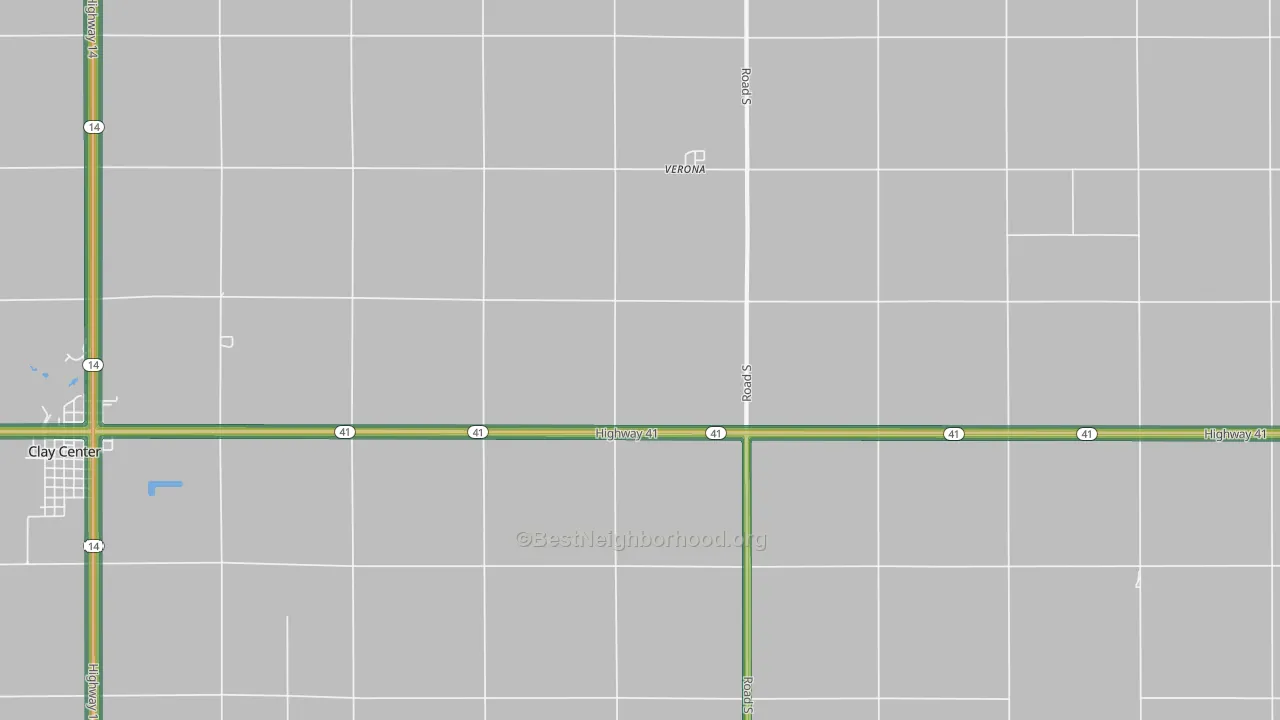 Verona, NE Map of Noise Levels in Verona