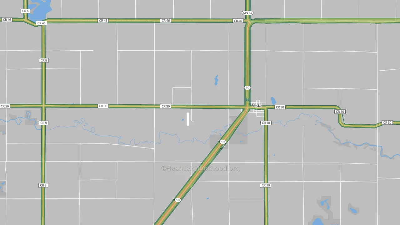 Vesta, MN Map of Noise Levels in Vesta