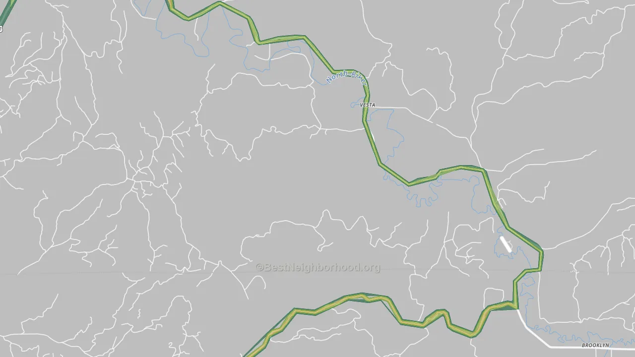 Vesta, WA Map of Noise Levels in Vesta
