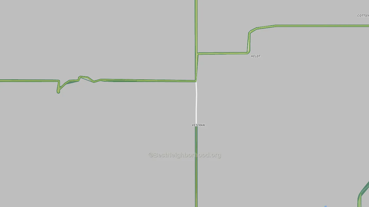 Veteran, WY Map of Noise Levels in Veteran