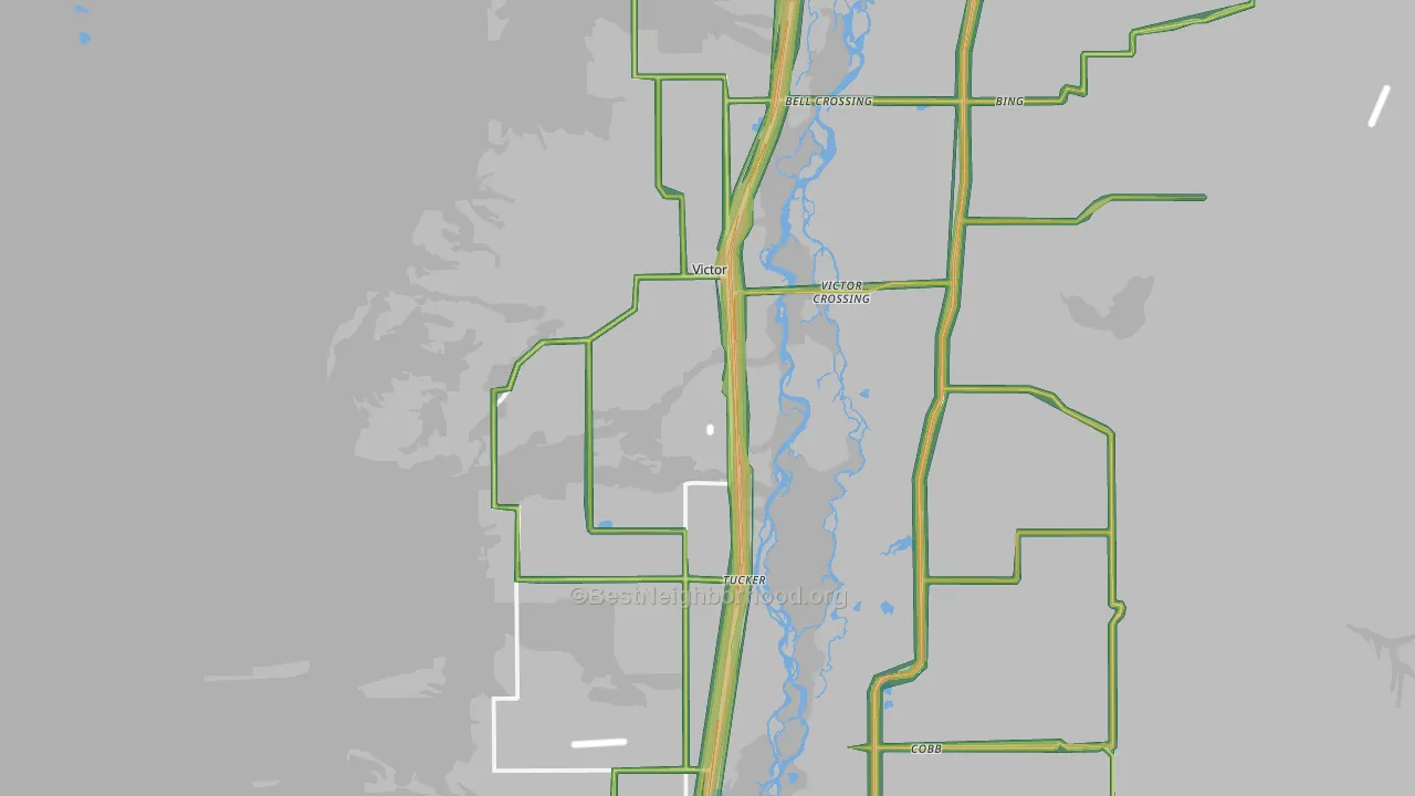 Victor, MT Map of Noise Levels in Victor
