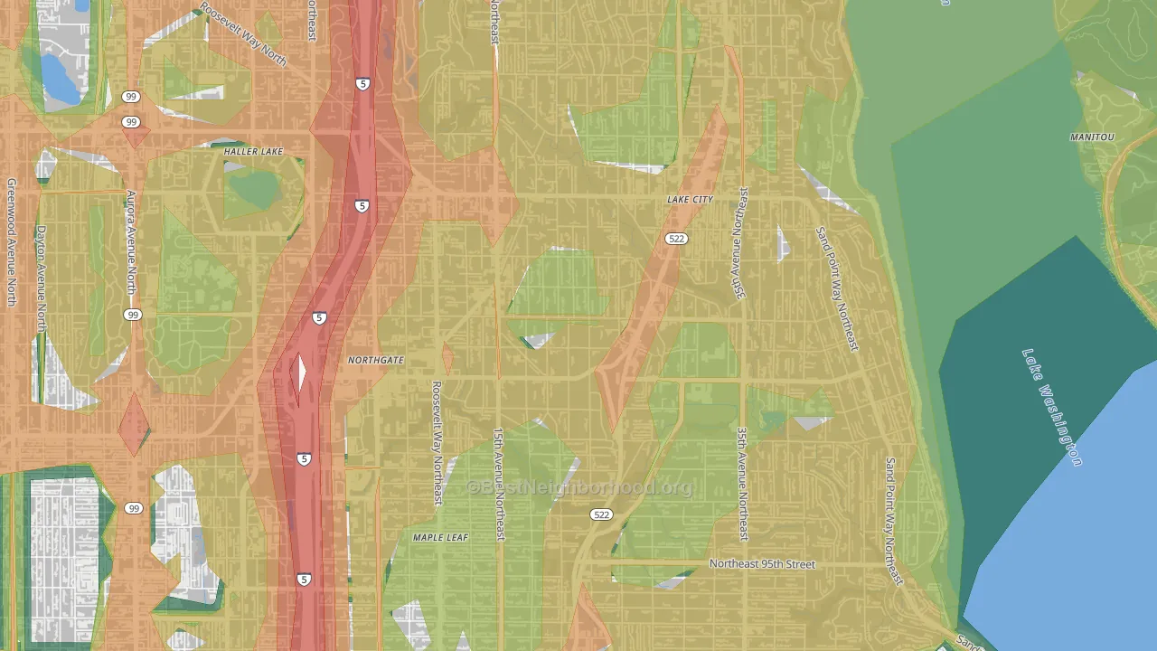 Victory Heights, Seattle, WA Map of Noise Levels in Victory Heights