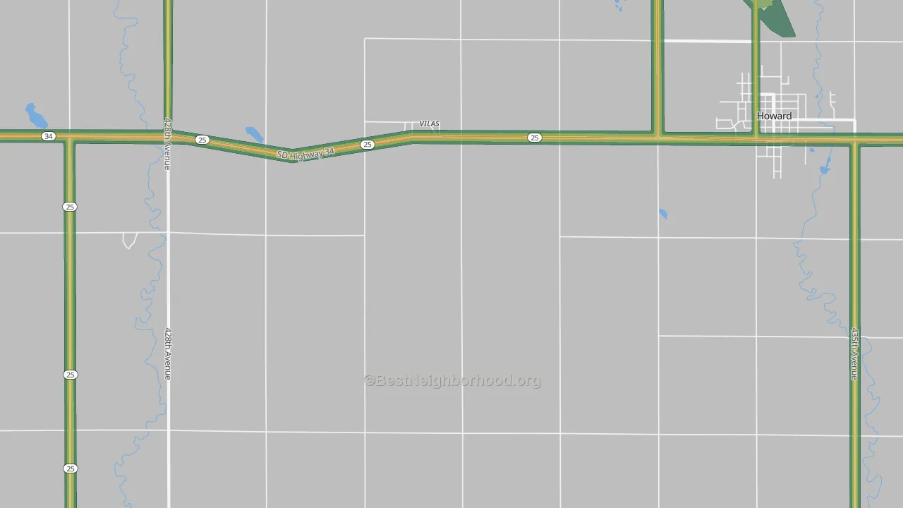 Vilas, SD Map of Noise Levels in Vilas