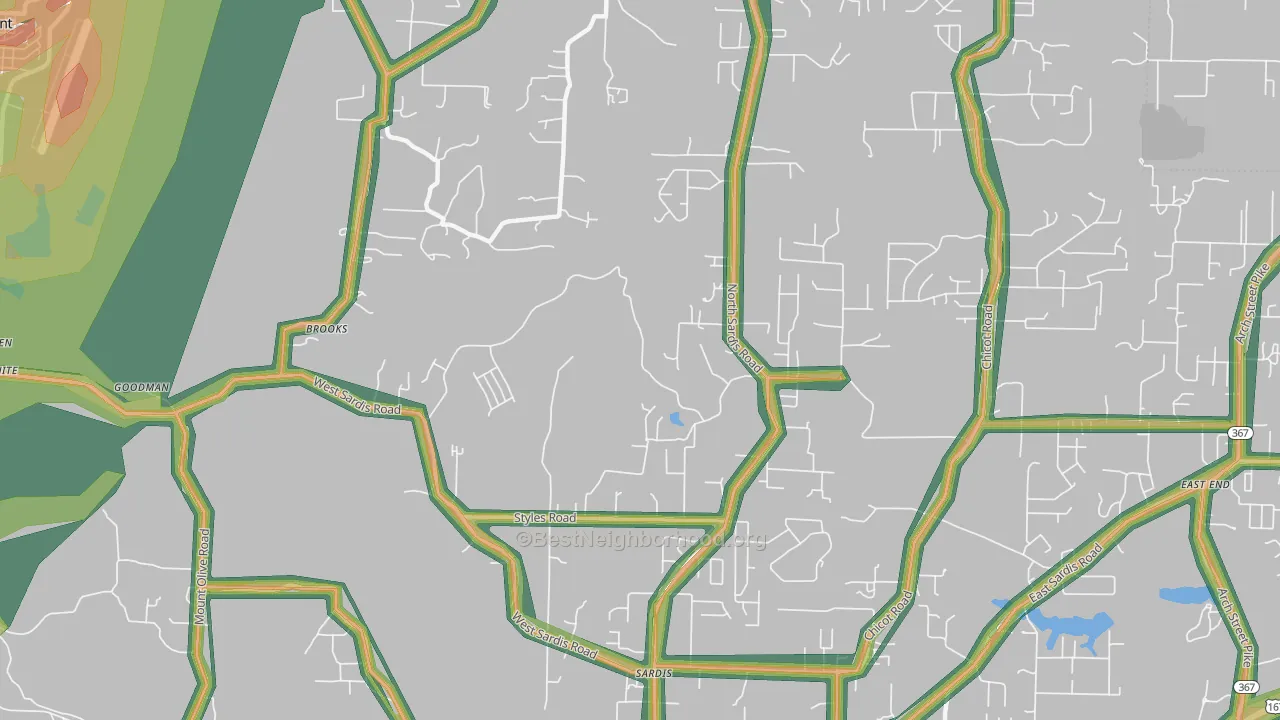 Vimy Ridge, AR Map of Noise Levels in Vimy Ridge