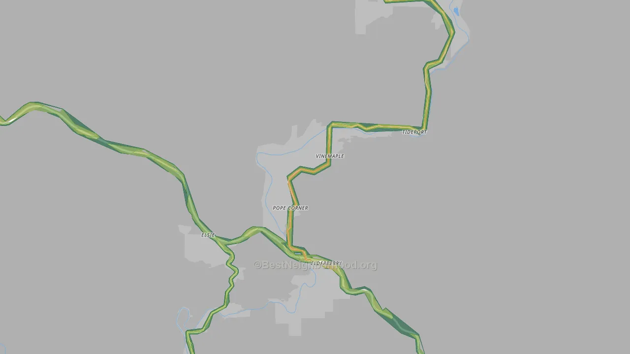Vinemaple, OR Map of Noise Levels in Vinemaple