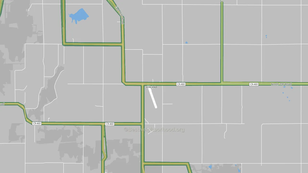 Vinland, KS Map of Noise Levels in Vinland