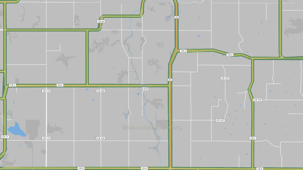 Viola, MN Map of Noise Levels in Viola