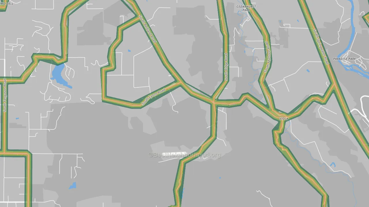 Viola, OR Map of Noise Levels in Viola