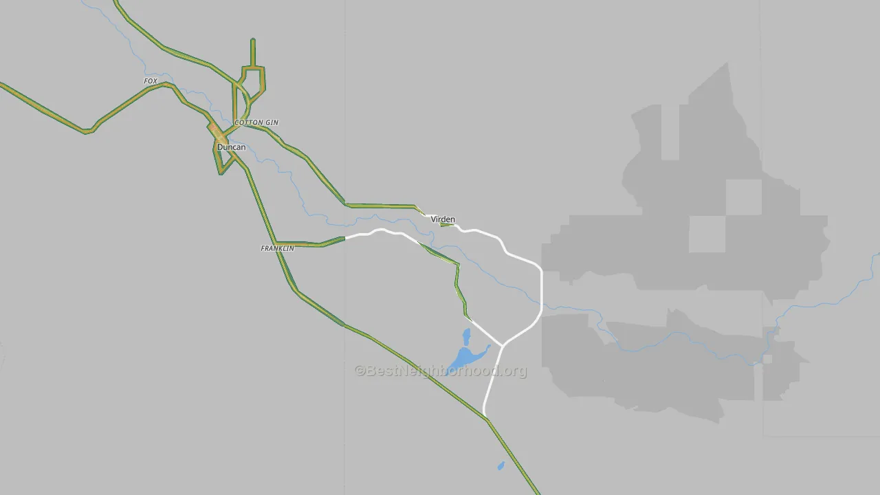 Virden, NM Map of Noise Levels in Virden
