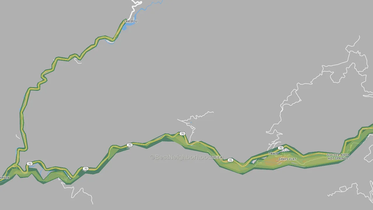 Virgilia, CA Map of Noise Levels in Virgilia