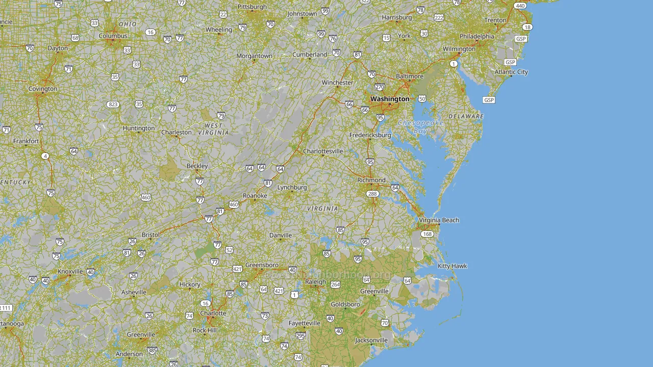 Virginia Map of Noise Levels in Virginia