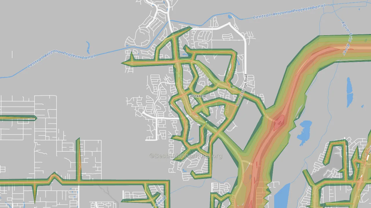 Vistancia, Peoria, AZ Map of Noise Levels in Vistancia