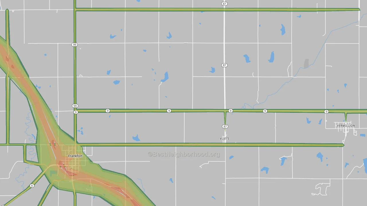 Vliets, KS Map of Noise Levels in Vliets