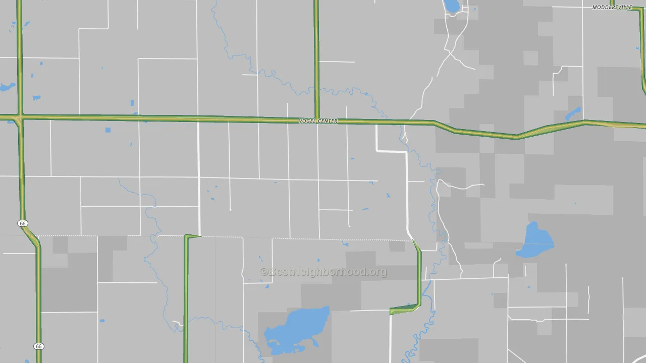 Vogel Center, MI Map of Noise Levels in Vogel Center