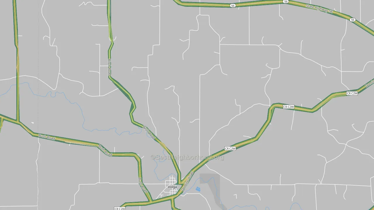 Volga, IA Map of Noise Levels in Volga