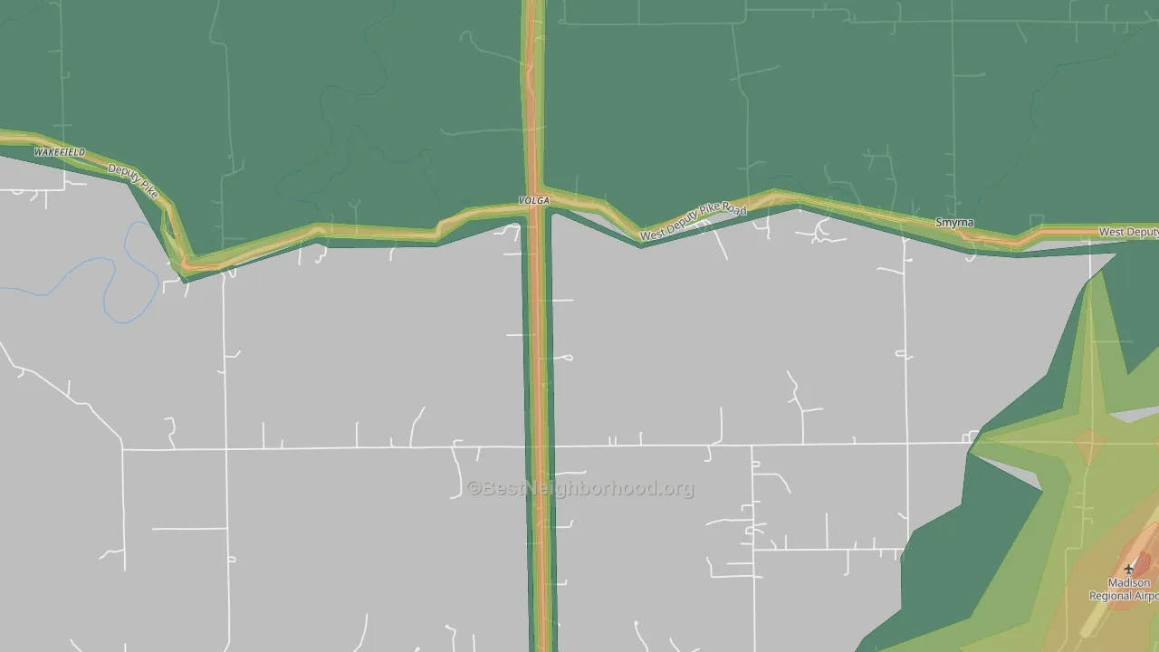 Volga, IN Map of Noise Levels in Volga