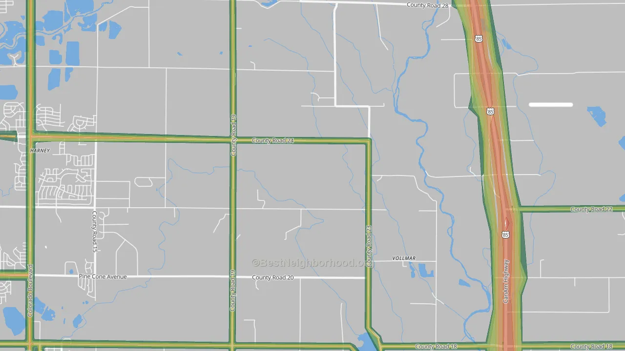 Vollmar, CO Map of Noise Levels in Vollmar