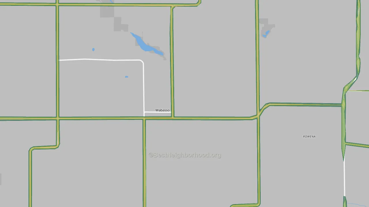 Wabasso, MN Map of Noise Levels in Wabasso