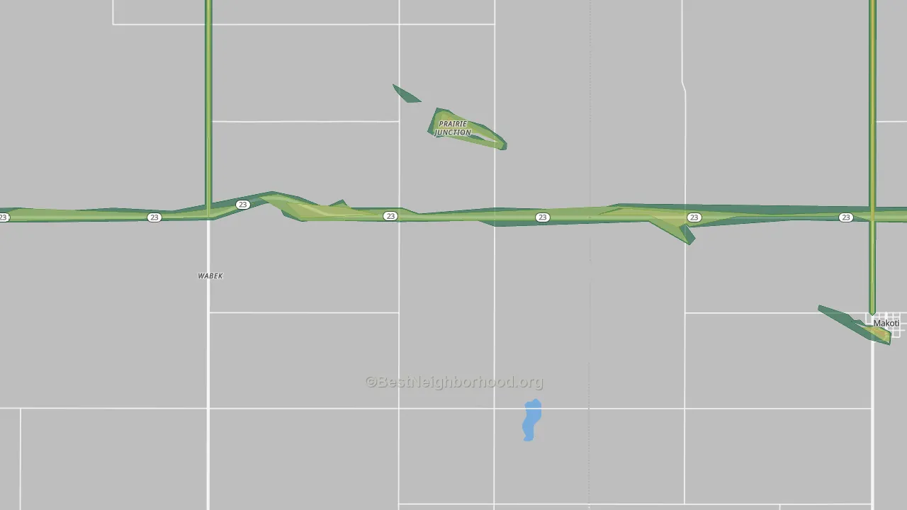 Wabek, ND Map of Noise Levels in Wabek