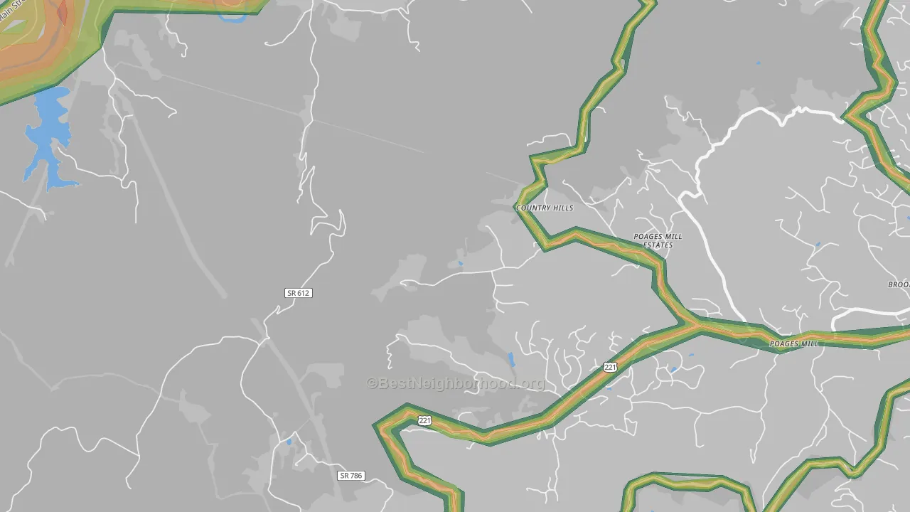 Wabun, VA Map of Noise Levels in Wabun