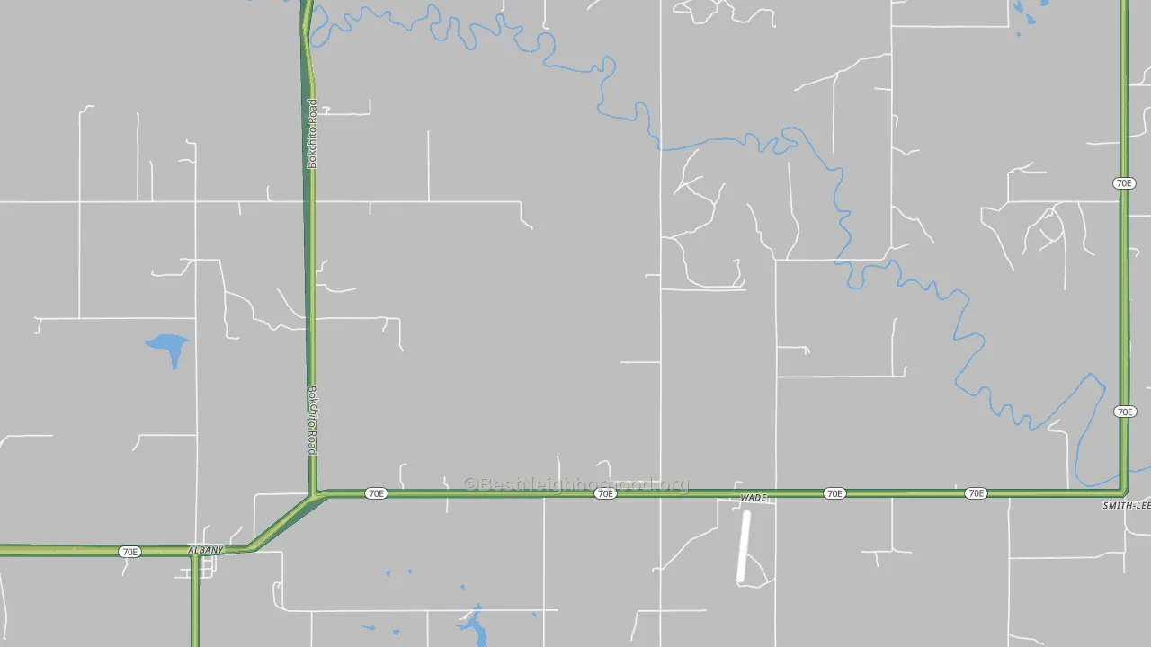 Wade, OK Map of Noise Levels in Wade