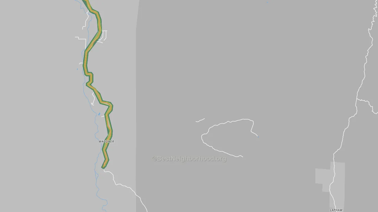 Wagoner, AZ Map of Noise Levels in Wagoner