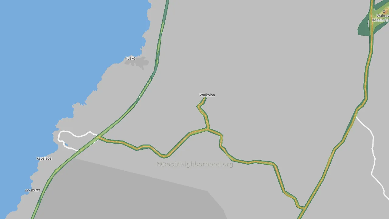 Waikoloa, HI Map of Noise Levels in Waikoloa