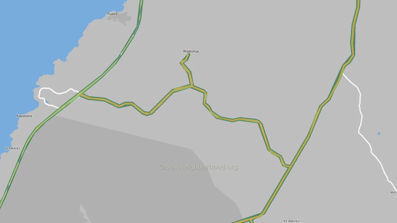 Waikoloa Village, HI Map of Noise Levels in Waikoloa Village