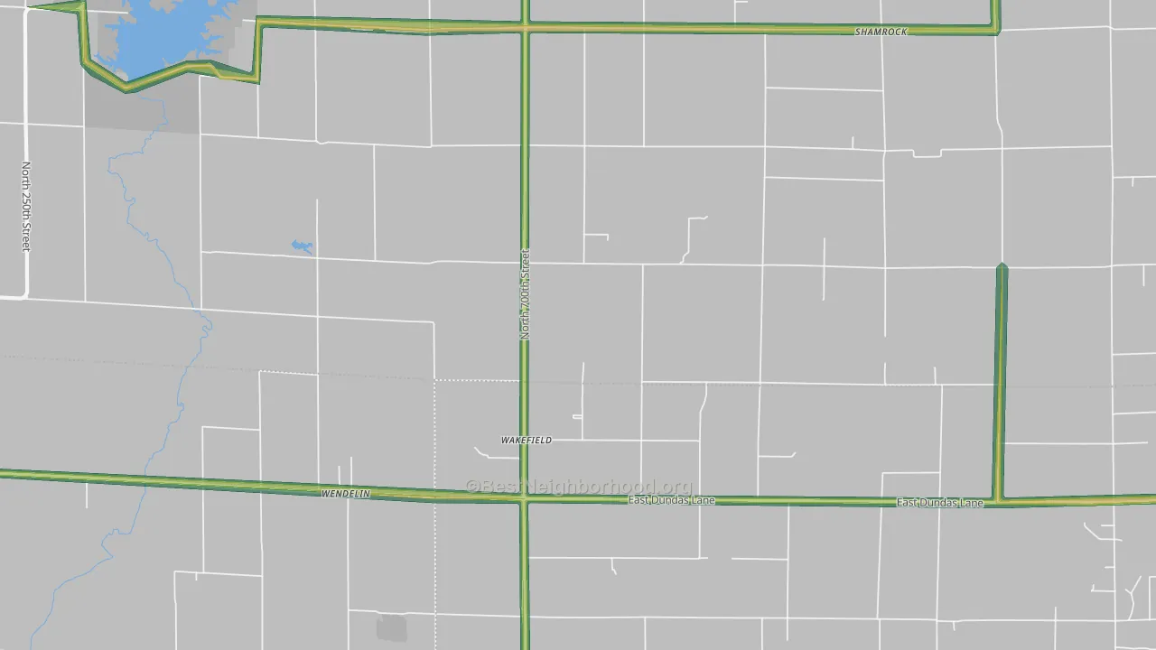 Wakefield, IL Map of Noise Levels in Wakefield