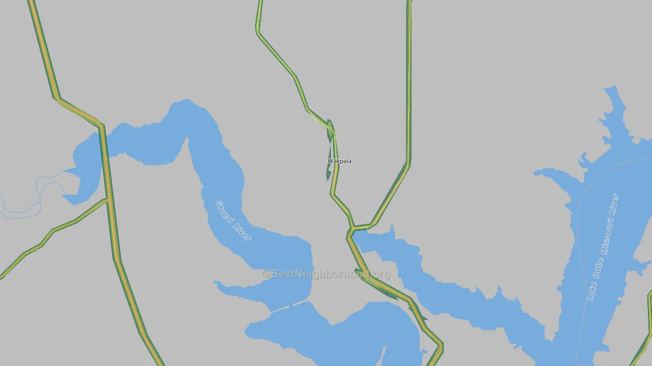 Wakpala, SD Map of Noise Levels in Wakpala