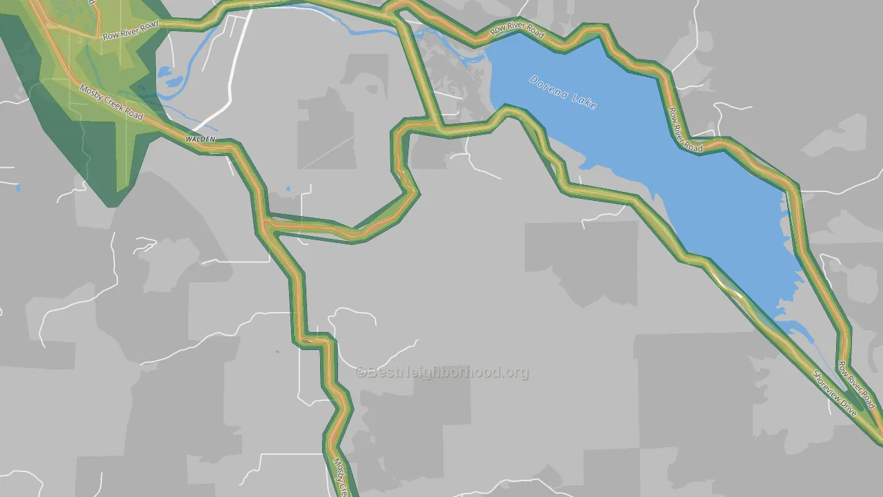 Walden, OR Map of Noise Levels in Walden
