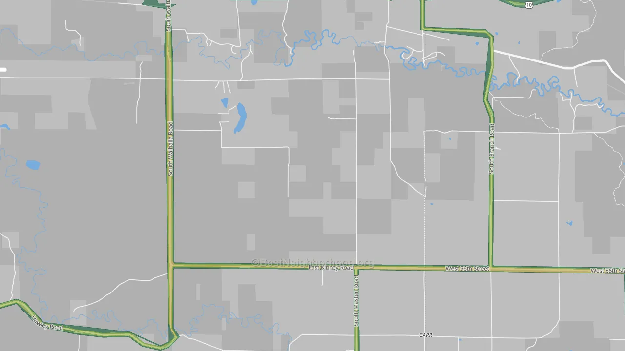 Walhalla, MI Map of Noise Levels in Walhalla