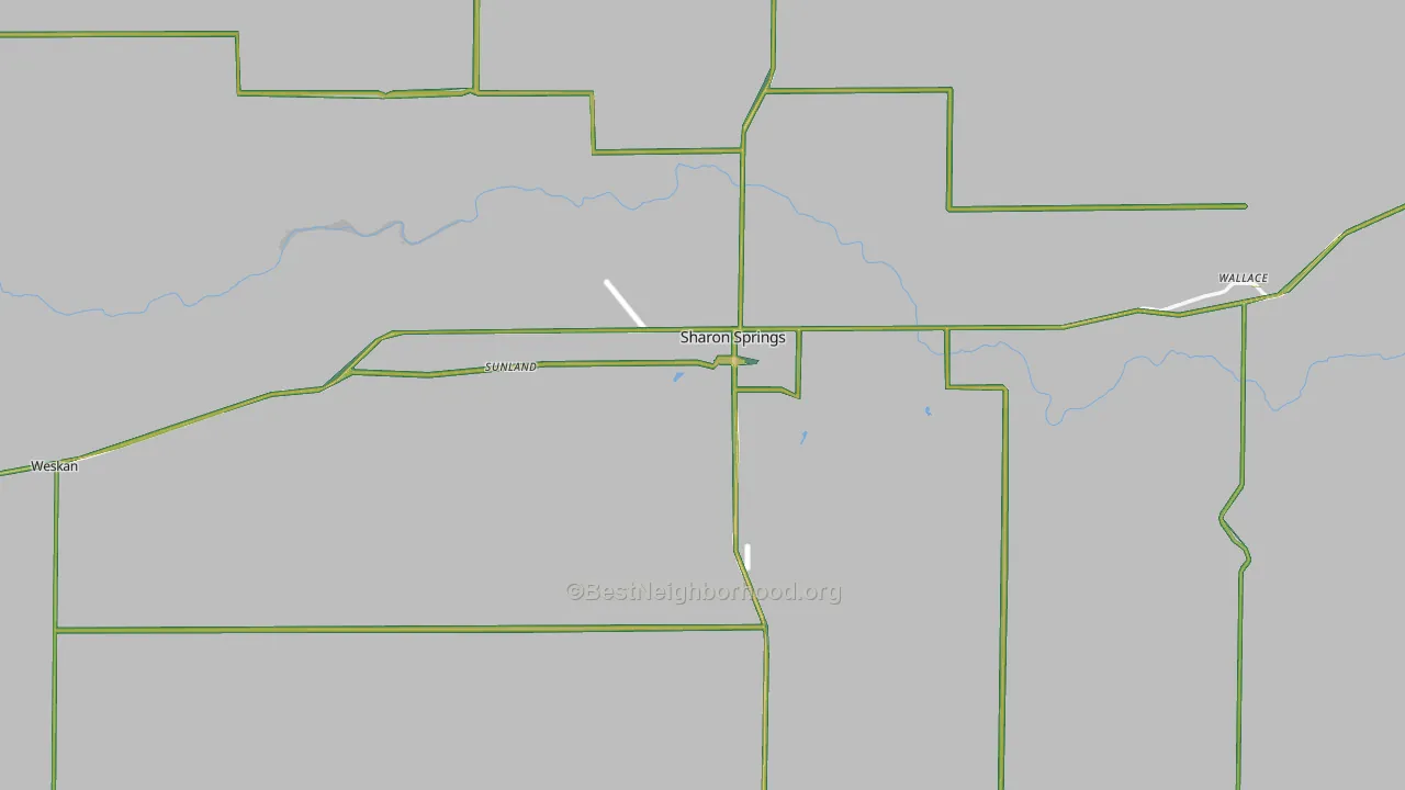 Wallace County, KS Map of Noise Levels in Wallace County