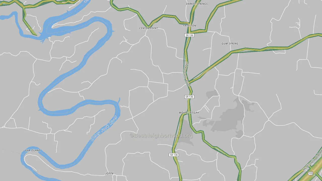 Walling, TN Map of Noise Levels in Walling