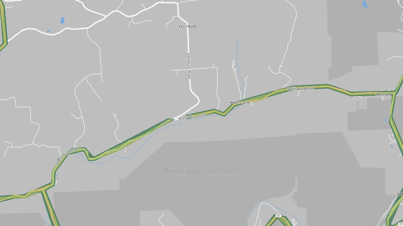 Wallis Run, PA Map of Noise Levels in Wallis Run
