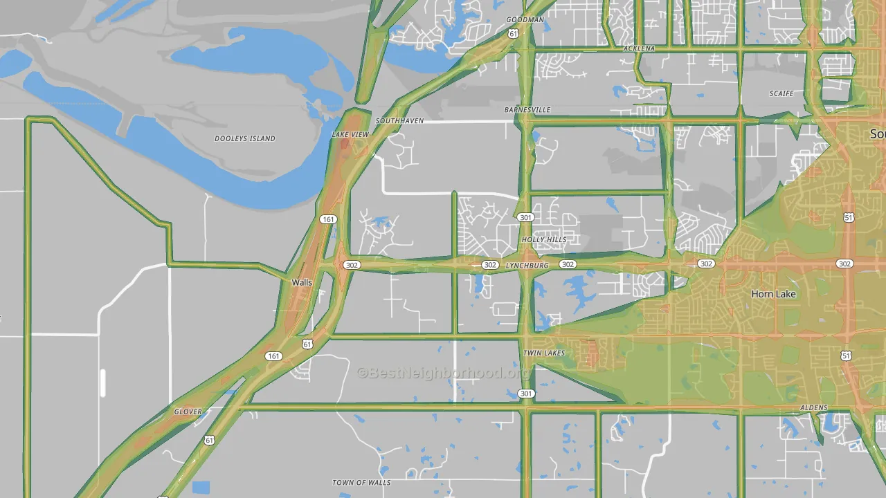 Walls, MS Map of Noise Levels in Walls