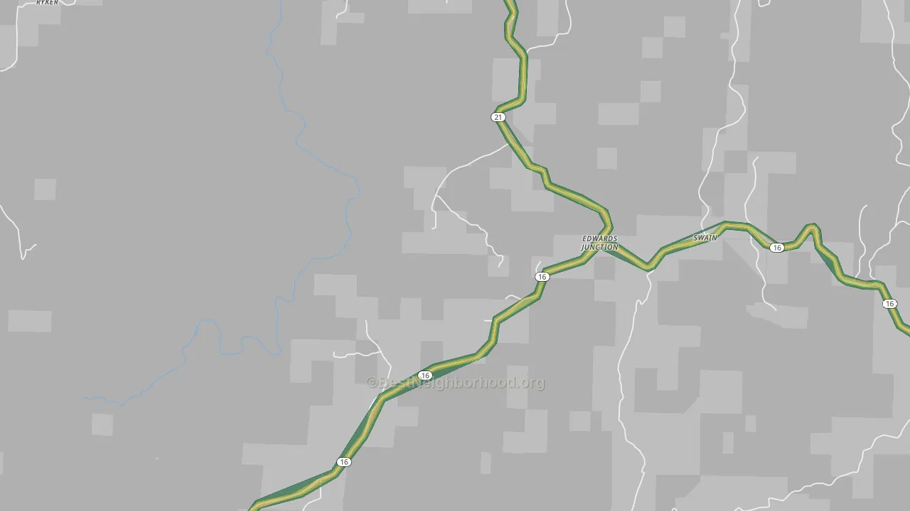 Walnut, AR Map of Noise Levels in Walnut