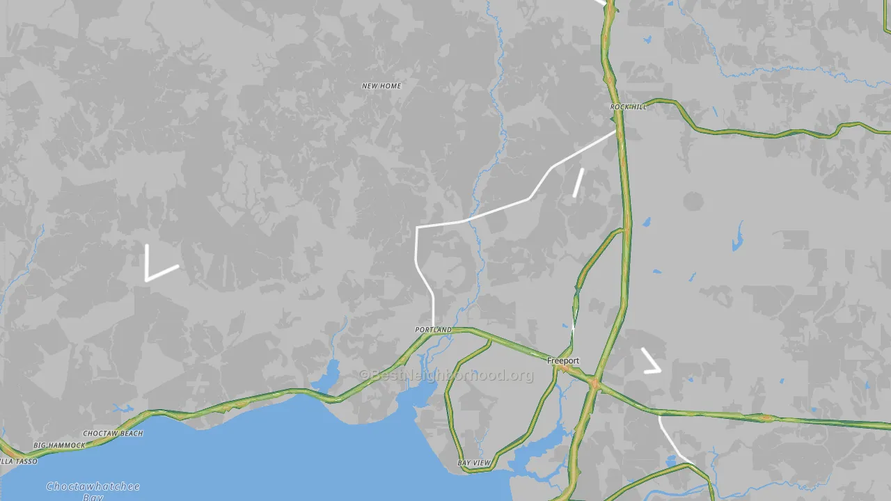 Walton County, FL Map of Noise Levels in Walton County