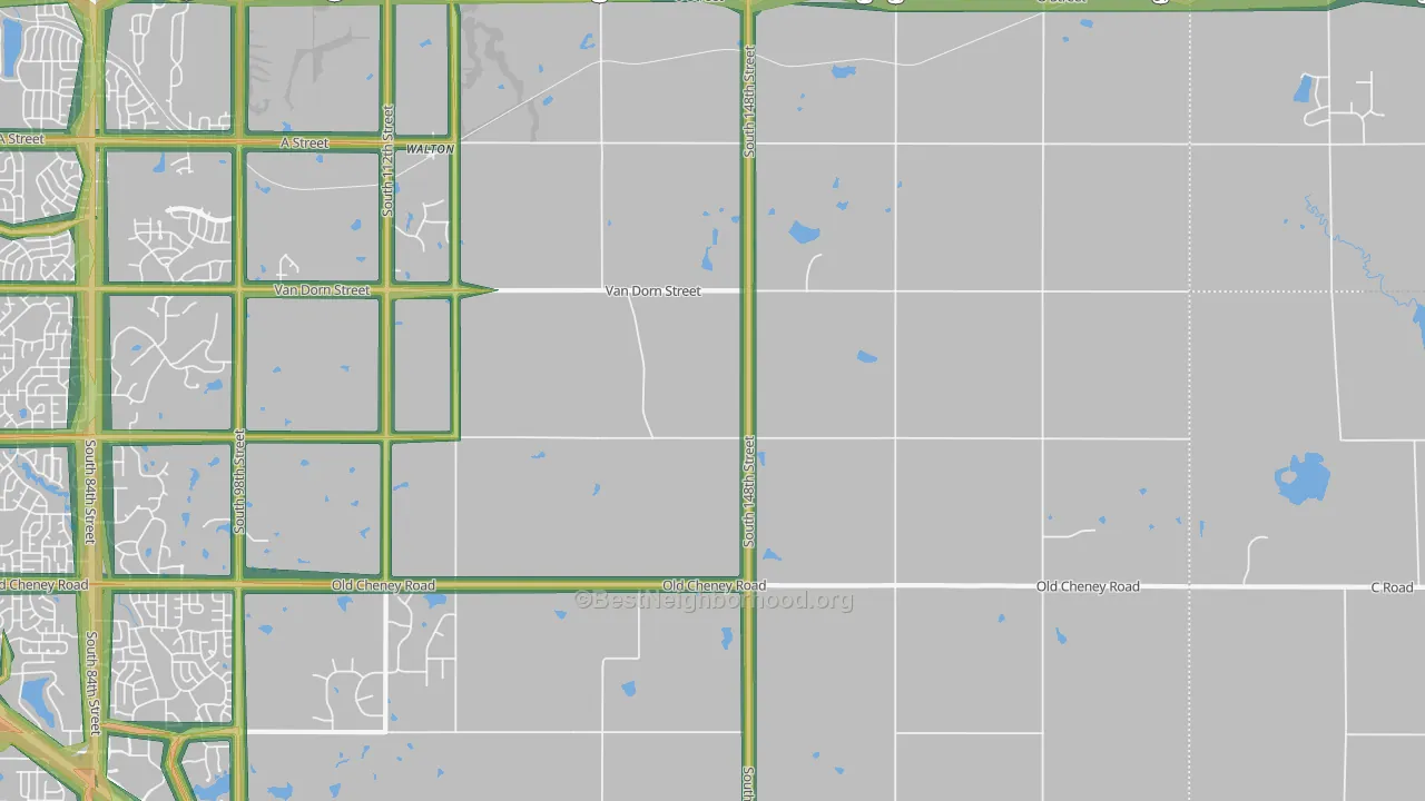 Walton, NE Map of Noise Levels in Walton