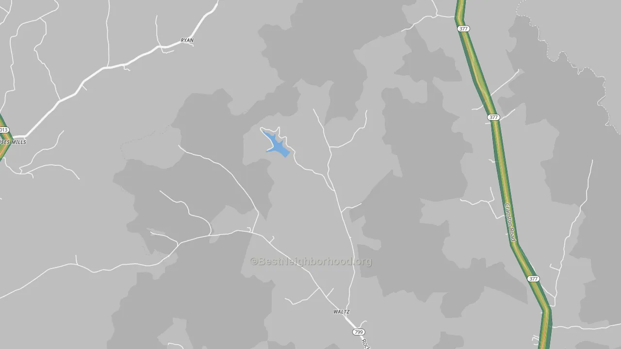 Waltz, KY Map of Noise Levels in Waltz