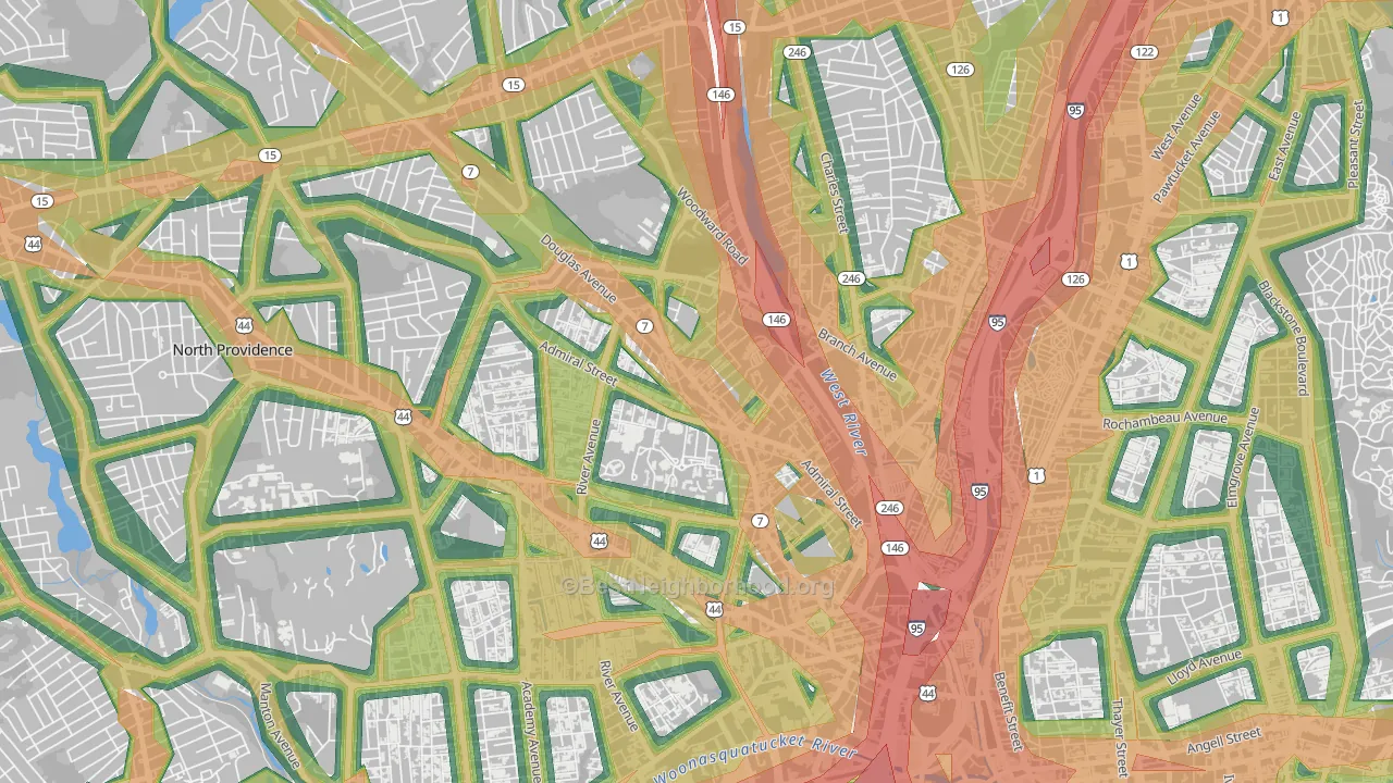 Wanskuck, Providence, RI Map of Noise Levels in Wanskuck