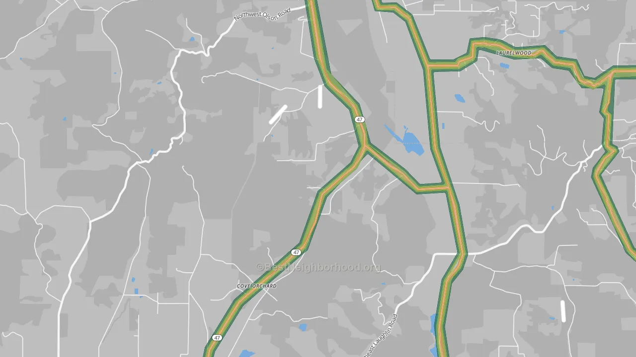 Wapato, OR Map of Noise Levels in Wapato