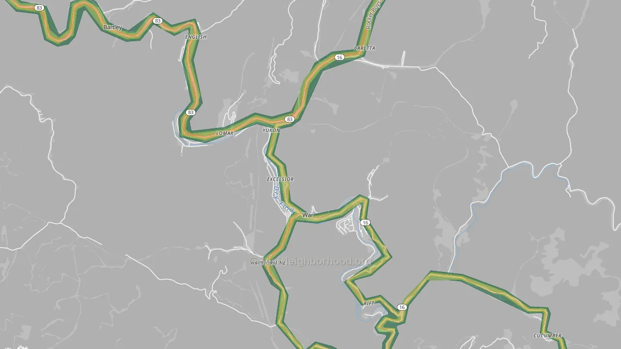 War, WV Map of Noise Levels in War