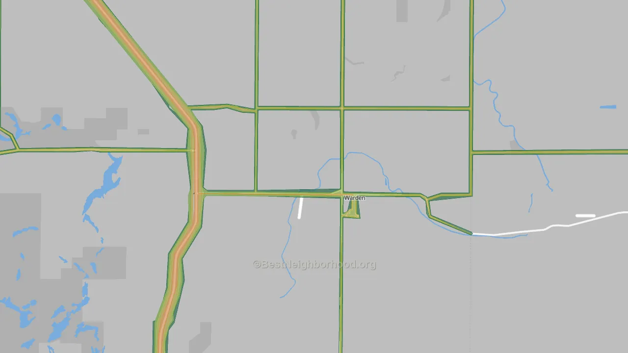 Warden, WA Map of Noise Levels in Warden