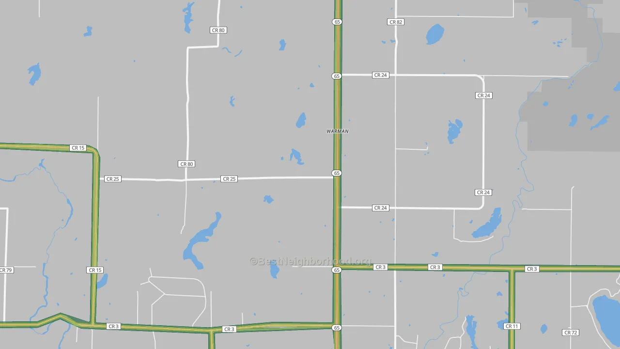 Warman, MN Map of Noise Levels in Warman