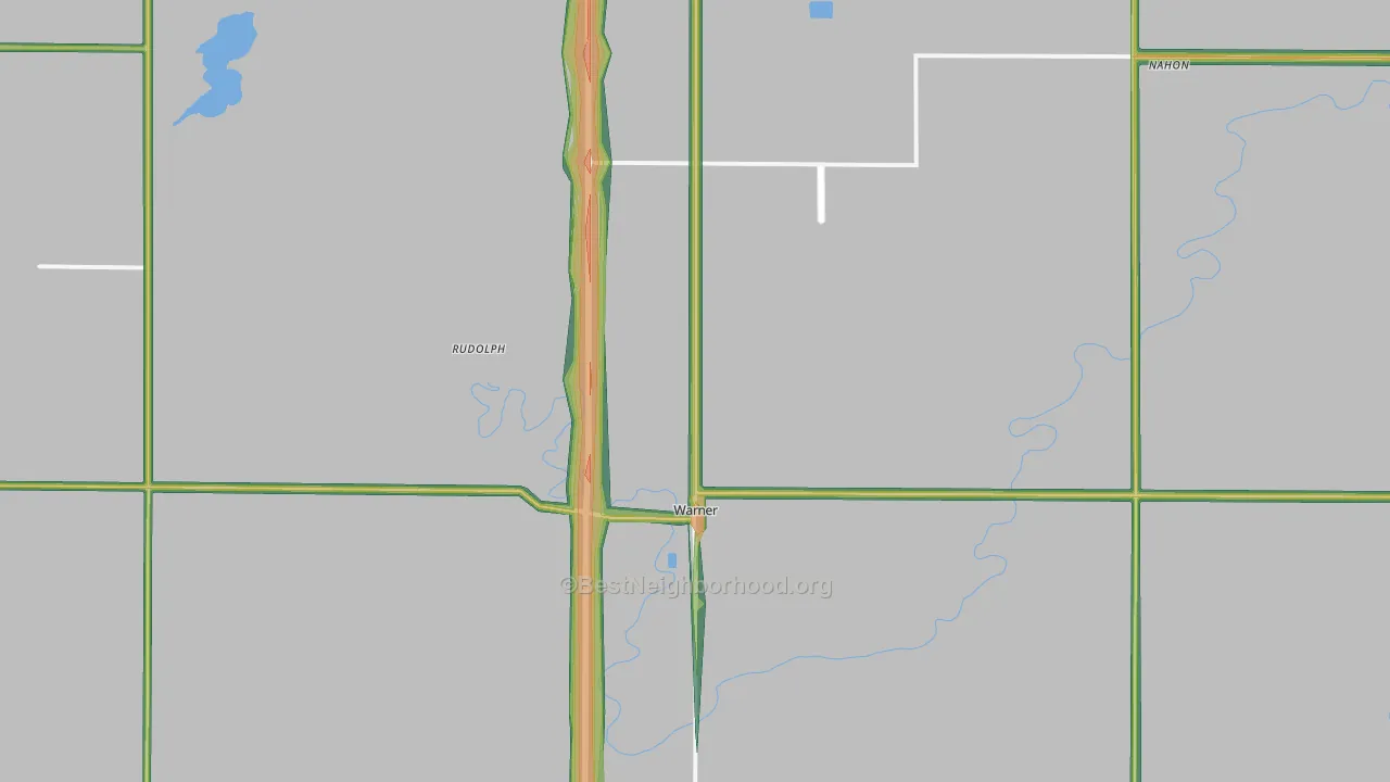 Warner, SD Map of Noise Levels in Warner