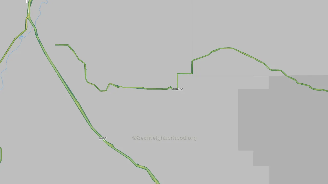 Warren, MT Map of Noise Levels in Warren