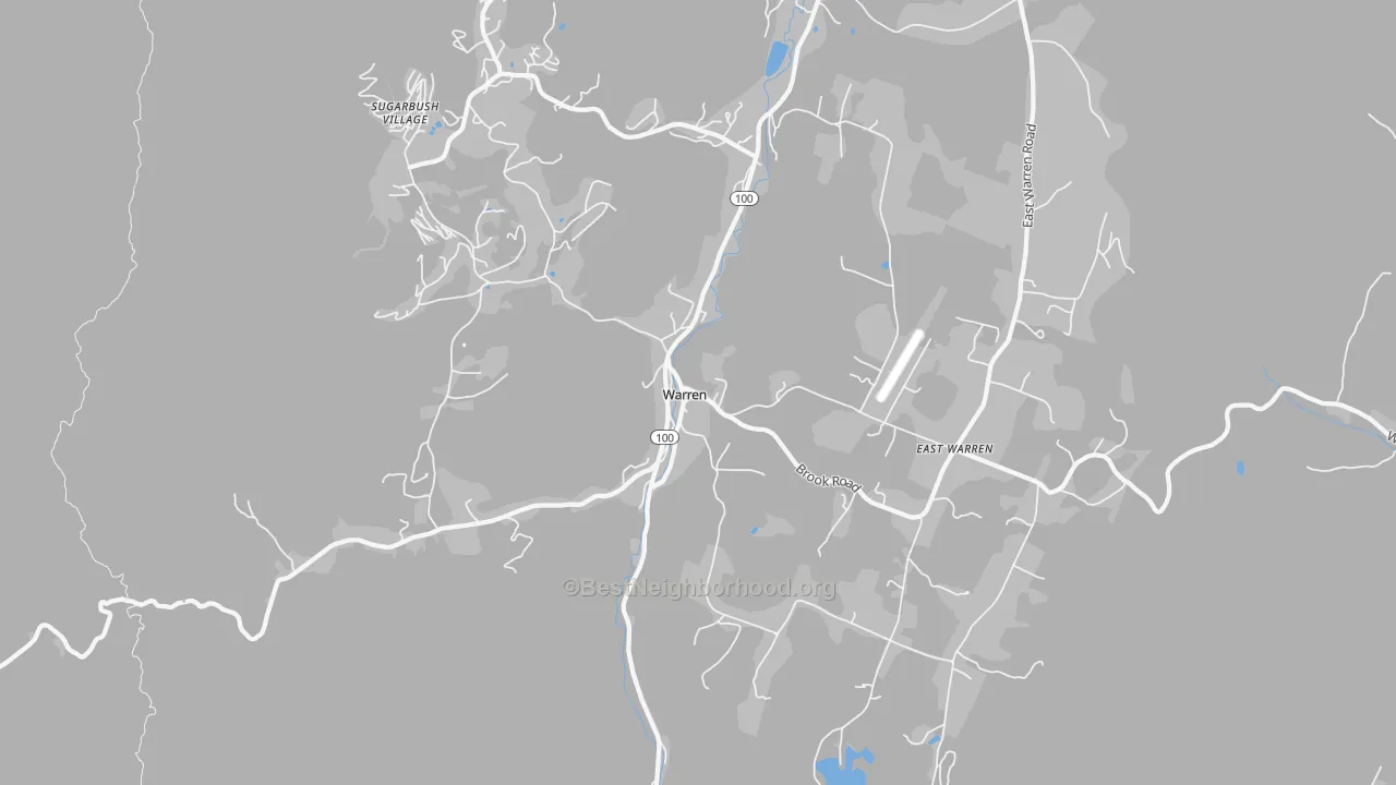 Warren, VT Map of Noise Levels in Warren