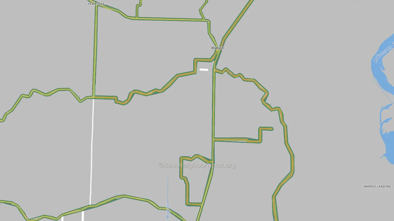 Watson, AR Map of Noise Levels in Watson